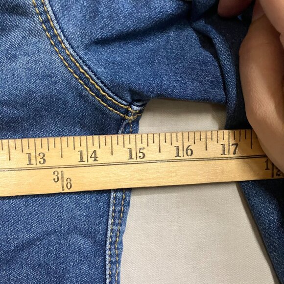 Cat & Jack Girls' Size Medium, Medium Wash Denim Style Snap Closure Jean Jacket - Picture 11 of 12